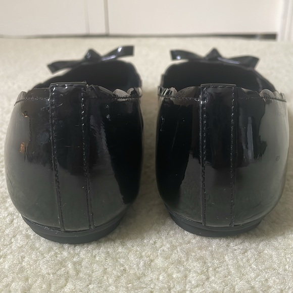 Kate Spade Eleni Flex black patent leather pointy toe ballet flat size 7 - Picture 6 of 8
